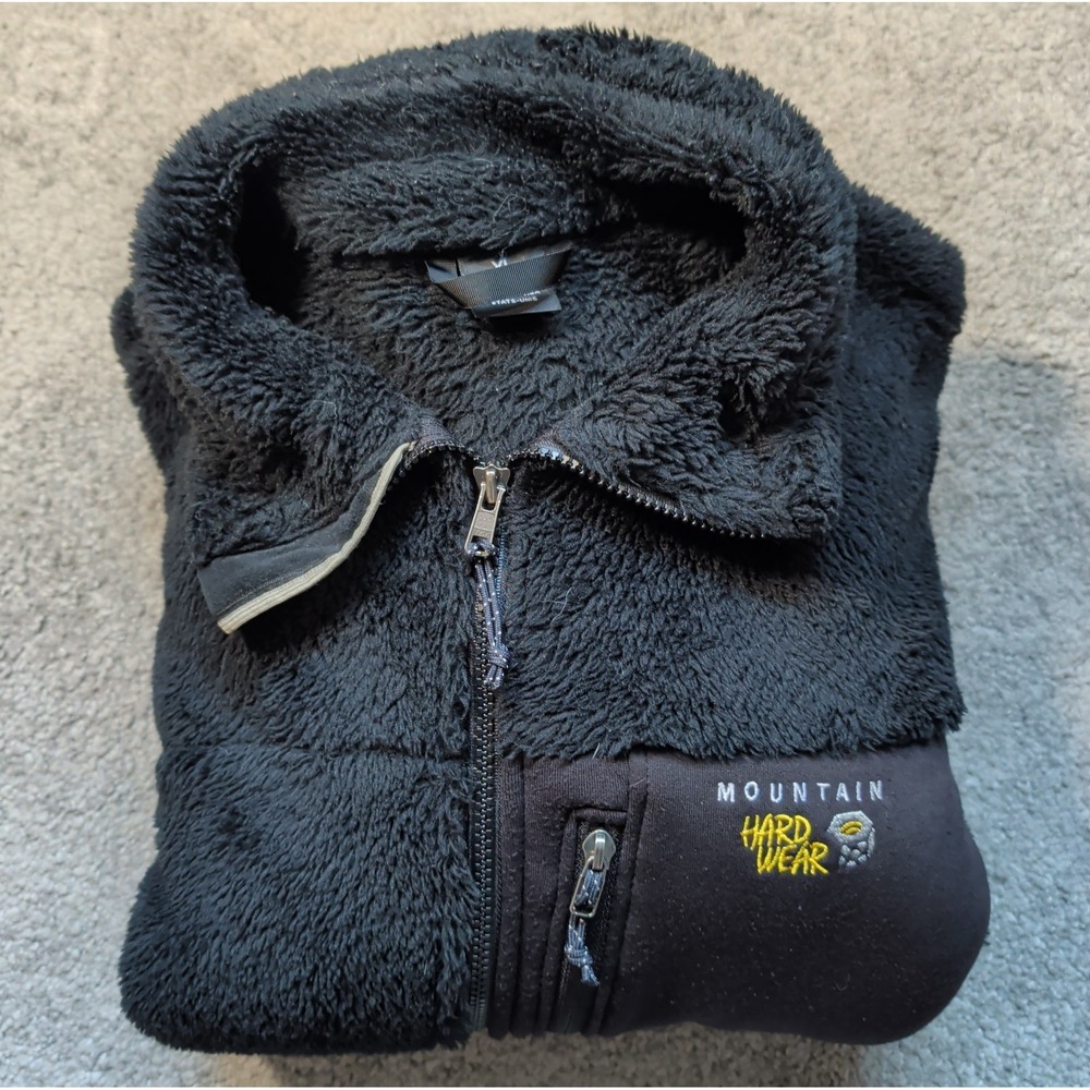 Vtg 90s MOUNTAIN HARD WEAR Jacket Polartec Black Sz XL Full-Zip‎ Ski USA EUC Y2K